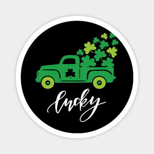 Lucky shamrock vintage Funny St Patricks Day Magnet